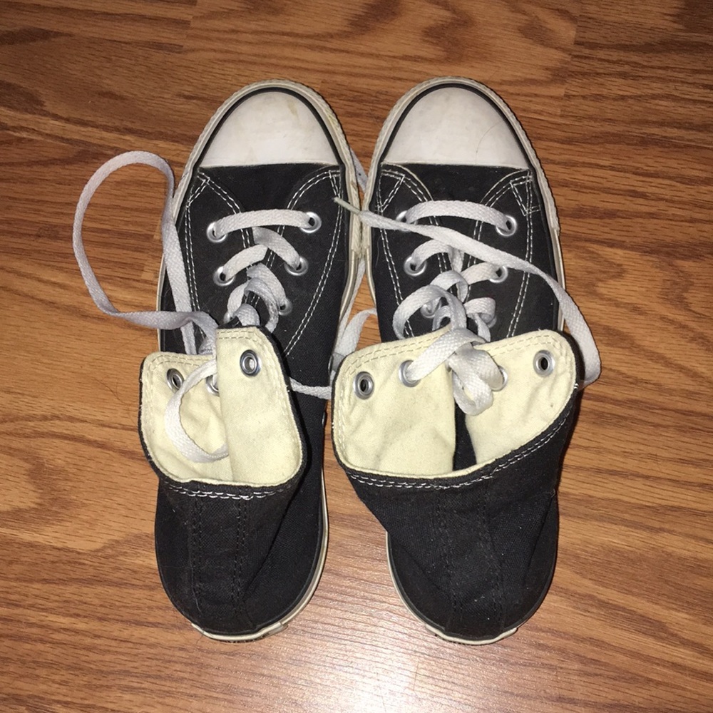 Black high top converse